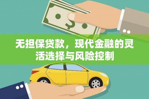 魏县无担保贷款，现代金融的灵活选择与风险控制