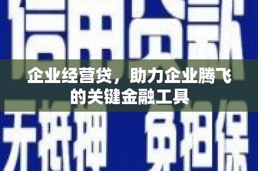 魏县企业经营贷，助力企业腾飞的关键金融工具
