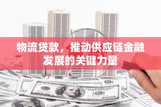 魏县物流贷款，推动供应链金融发展的关键力量