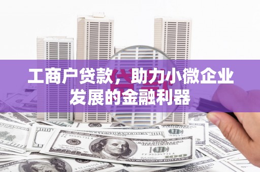 魏县工商户贷款，助力小微企业发展的金融利器