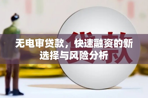 魏县无电审贷款，快速融资的新选择与风险分析