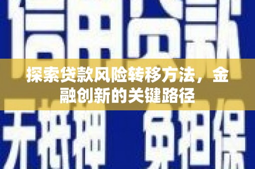 魏县探索贷款风险转移方法，金融创新的关键路径
