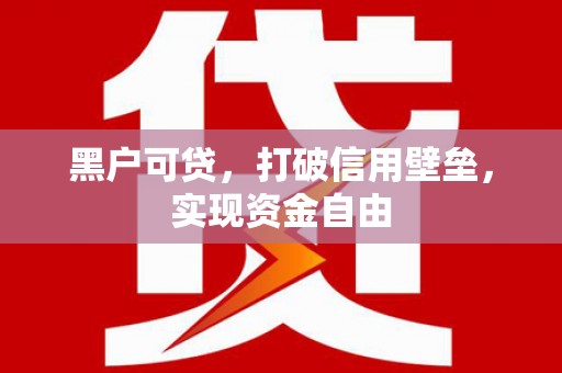 魏县黑户可贷，打破信用壁垒，实现资金自由