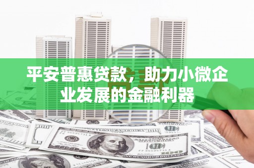 魏县平安普惠贷款，助力小微企业发展的金融利器