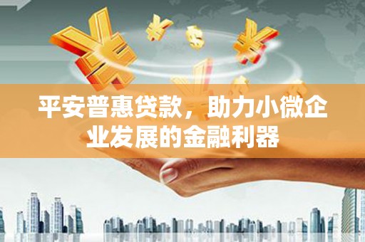 魏县平安普惠贷款，助力小微企业发展的金融利器