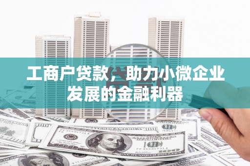 魏县工商户贷款，助力小微企业发展的金融利器