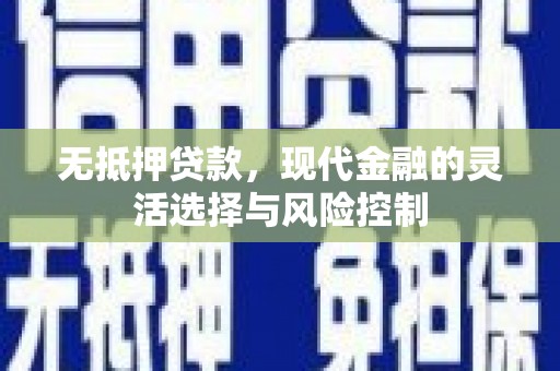 魏县无抵押贷款，现代金融的灵活选择与风险控制