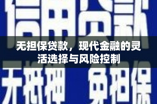 魏县无担保贷款，现代金融的灵活选择与风险控制