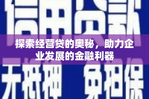 魏县探索经营贷的奥秘，助力企业发展的金融利器